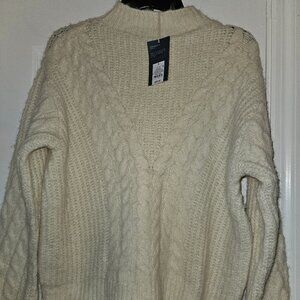 NEW!! Cream cable knit sweater from Target size small